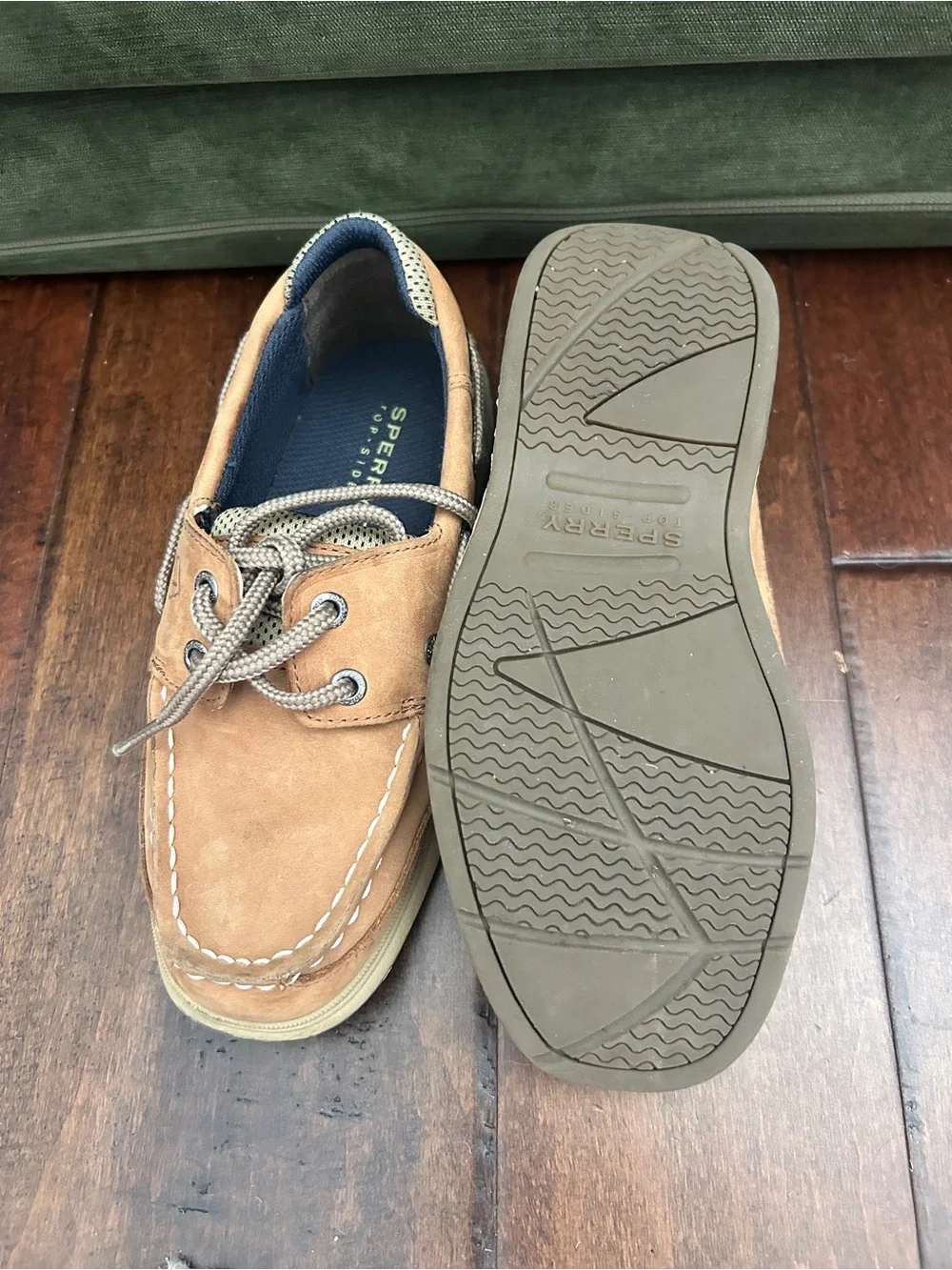 Sperry Tan Suede Boat Shoes for Kids